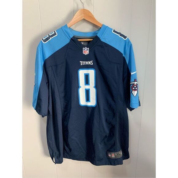 Marcus Mariota Tennessee Titans NFL Nike Blue On Field Home Jersey XL - Picture 1 of 11